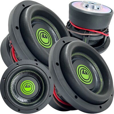 2x Gravity 8 Inch 1200 Watt Car Audio Subwoofer w/ 4 Ohm DVC Power 8' Sub Pair