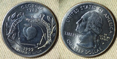Errors : 1999P Georgia Quarter Broadstruck IREC3187