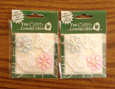 The Card Conection Self Adhesive Flowers and Butterflies - Set of 2
