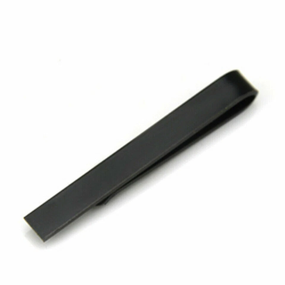 Gentlemen Stainless Steel Bright Color Tie Clip Bar Necktie Wedding Mens Jewelry - Image 3 of 4
