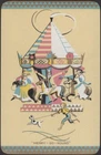 Playing Cards Single Card Old Vintage Named  MERRY GO ROUND Children Ride Horses