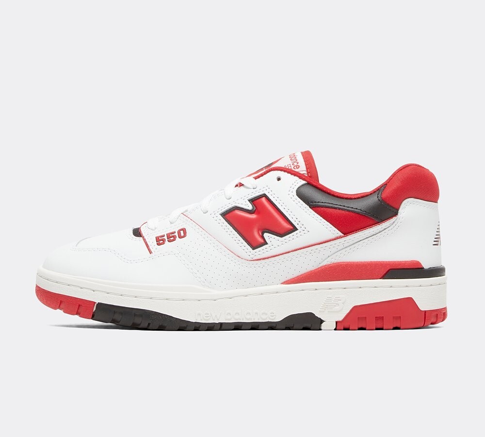 New Balance 550 Men's Trainers in White and Red UK Size 9.5
