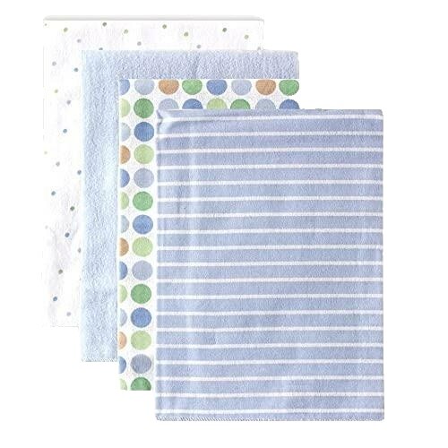 Couche Nouveau N&eacute; Luvable Friends Hudson Baby Flannel Burp Cloths