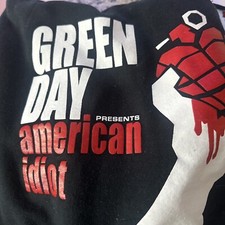 Green Day American Idiot Sweatshirt Mens Small Hoodie Black 2022