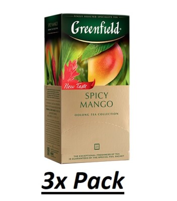 3xTee Greenfield herbal SPICY MANGO 25 Beutel Oolong Tee Collection зеленый чай 