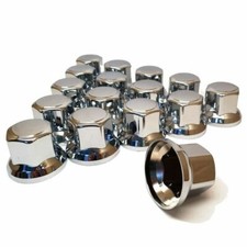 60x 32 mm Wheel Nut Cover Chrome Caps for Mercedes Man Daf Scania Volvo Iveco