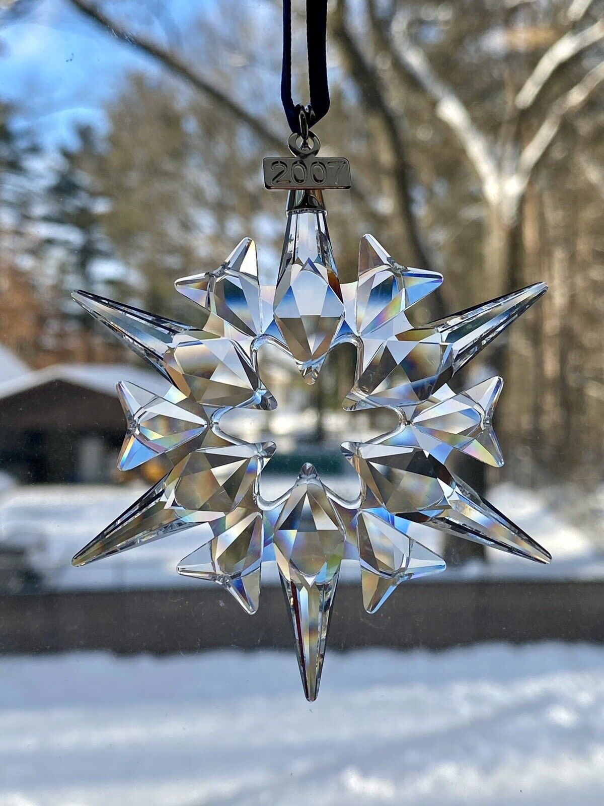 Swarovski Crystal 2007 Annual Christmas Ornament~MIB~COA~RETIRED~#872200