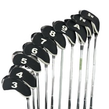 10-Pack Black Camo Neoprene Golf Iron Club Covers High Quality Neoprene