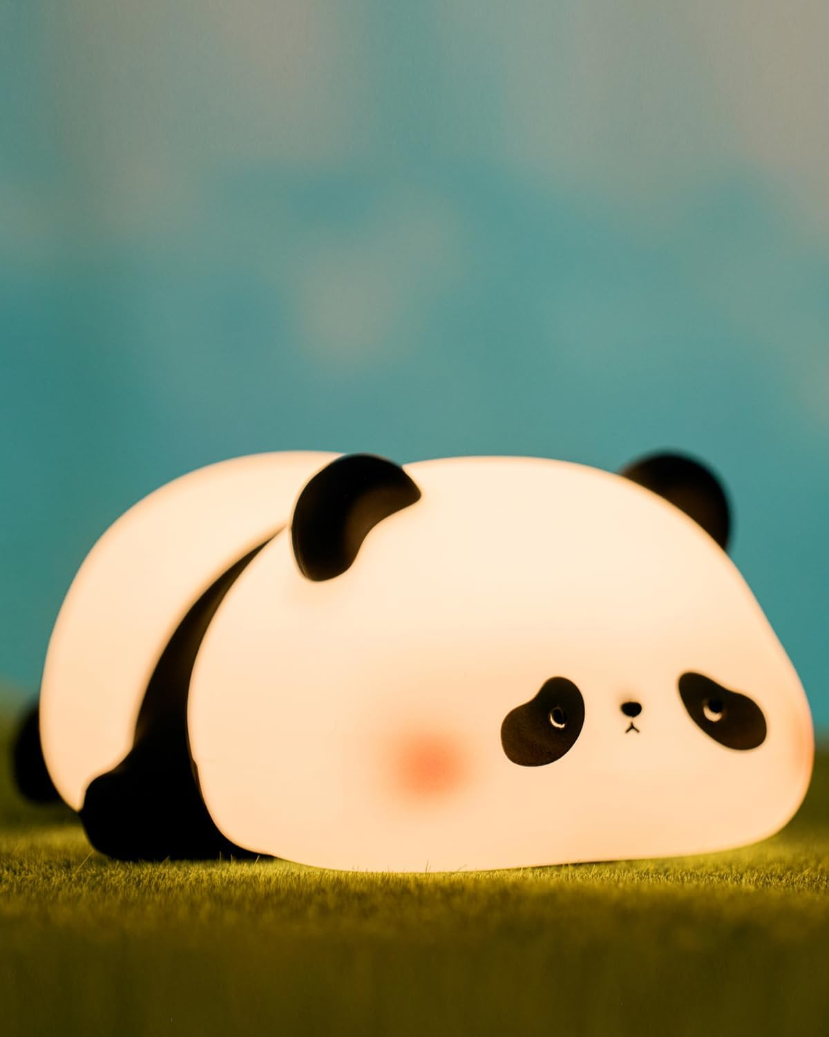 Cute Panda Night Light LED Squishy Novelty Animal Night Lamp Food Grade Silicone