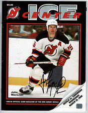 John MacLean New Jersey Devils Autographed Signed Program AMCo COA 10090