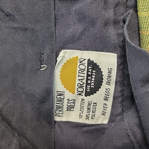 Vintage Koratron Boys SZ 22 X 24" Green Plaid Dress Pants - Picture 3 of 6