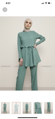 2 piece tunic and trouser set Tavin brand from Modanisa Size 14