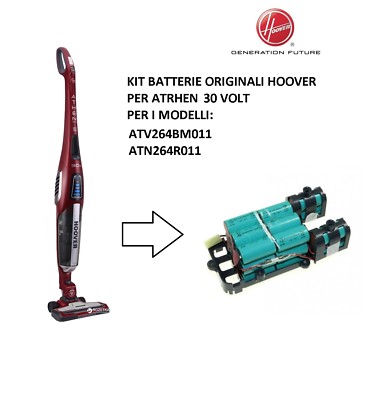 KIT BATTERIE ASPIRAPOLVERE HOOVER ORIGINALI PER MODELLI ATHEN ATN264R 011 |  eBay