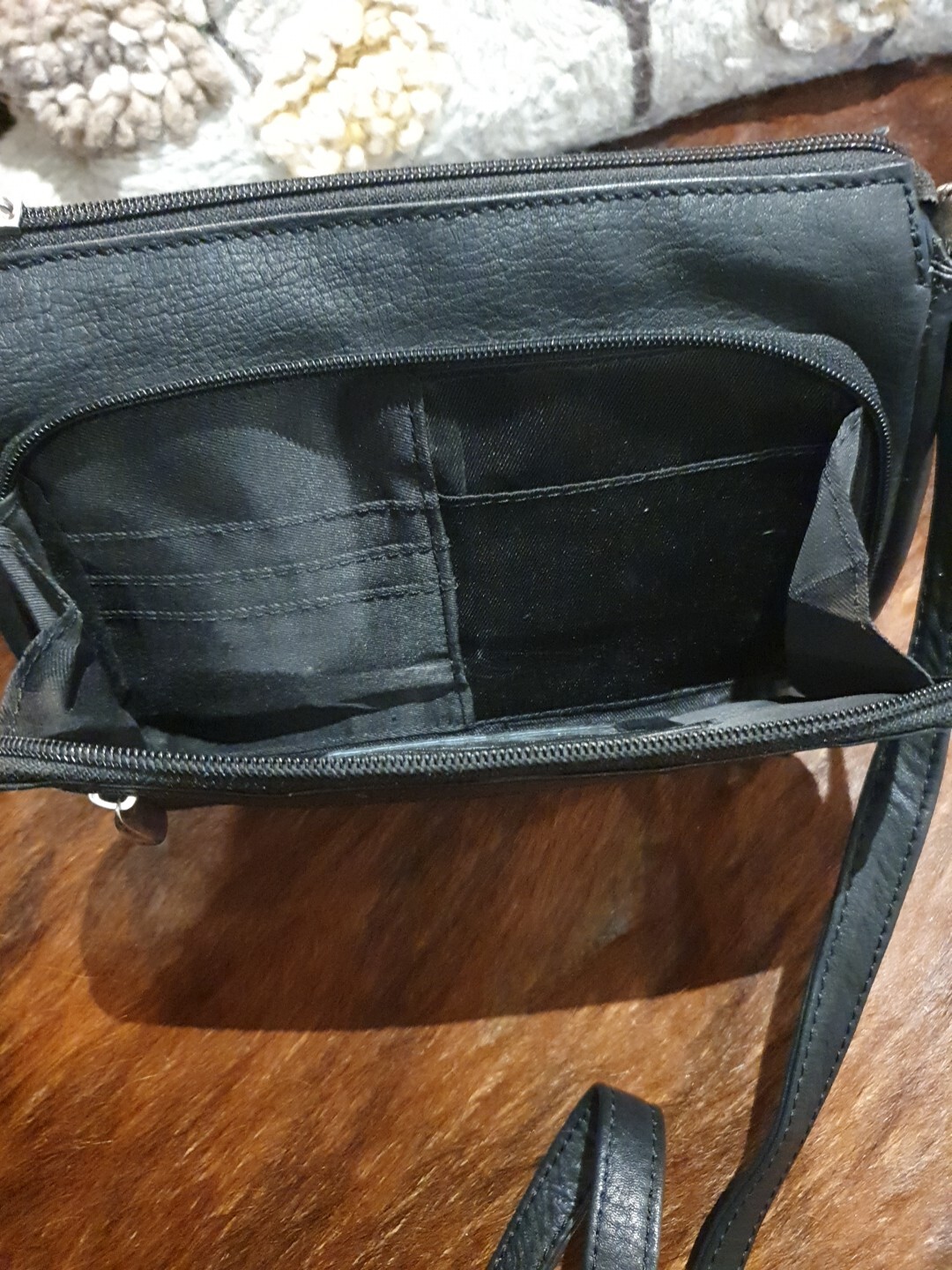 Genuine Black Soft Leather Cross Body Bag eBay