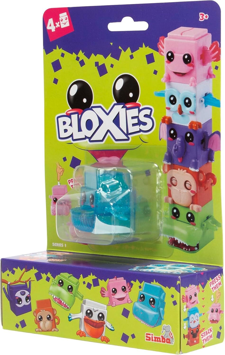 BLOXIES 4 Pack Blind Collectible - Штабелируемые коллекционные мини-друзья-животные, b