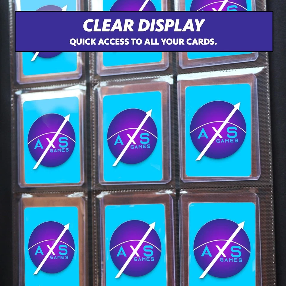 Carpeta Toploader AXS Games, tiene capacidad para 252 Toploaders 9 bolsillos cargador superior almacenamiento Foto 3 de 4