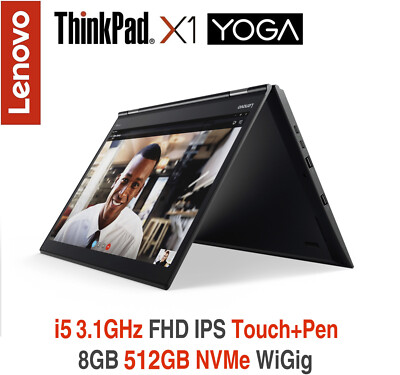 ThinkPad X1 Yoga i5 3.1GHz FHD IPS Touch Pen 8GB 512GB NVMe WiFi WIGig Warranty