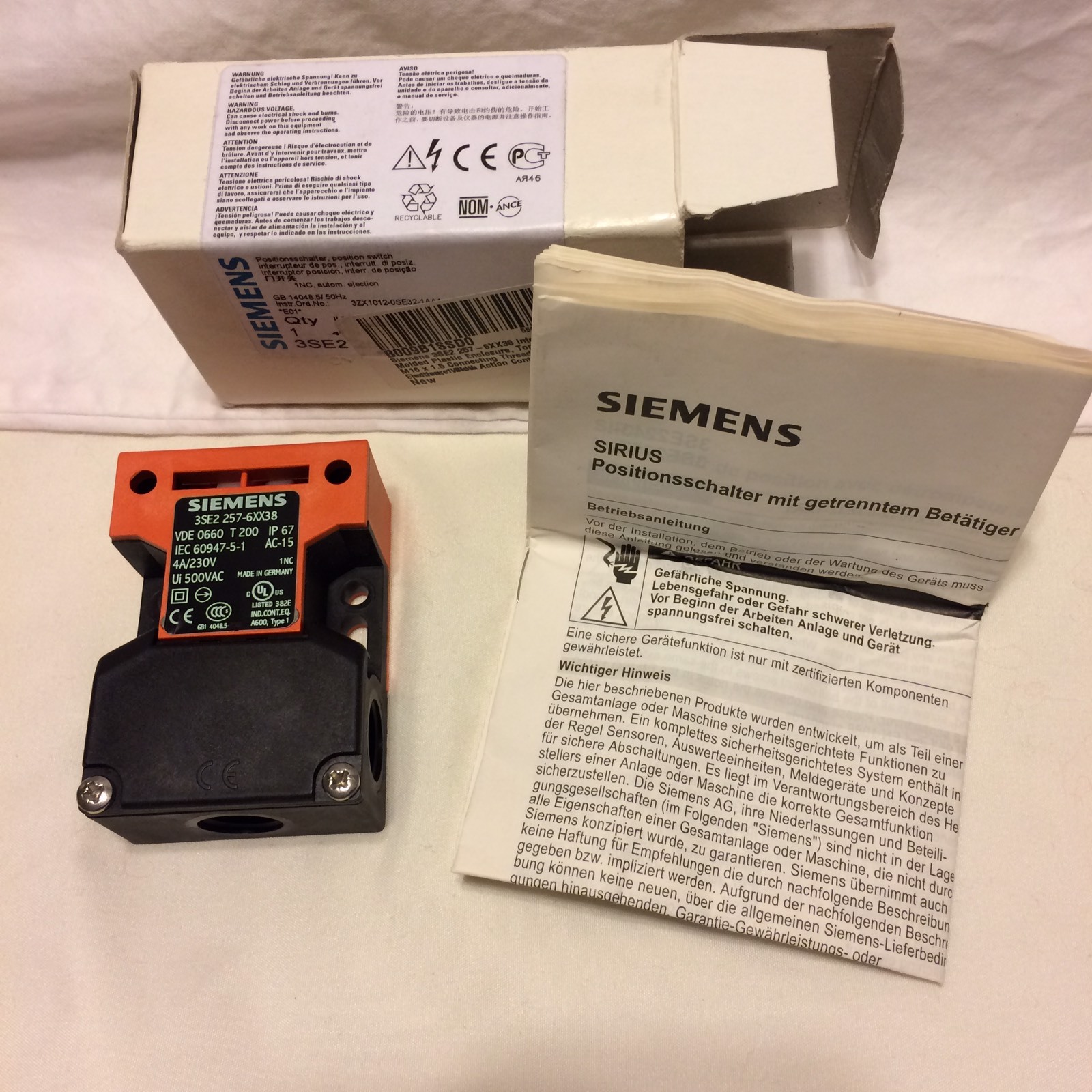 Siemens Fußschalter 3SE2 902-0AB20 – 3SE2902-0AB20, Neu Im Karton