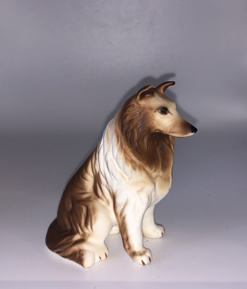 Vintage Ceramic Collie. Lassie. Sitting Dog. 3.5” Tall. Excellent  Condition!