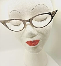 VINTAGE MCM VICTORY ETCHED ALUM FRAME EYEGLASSES