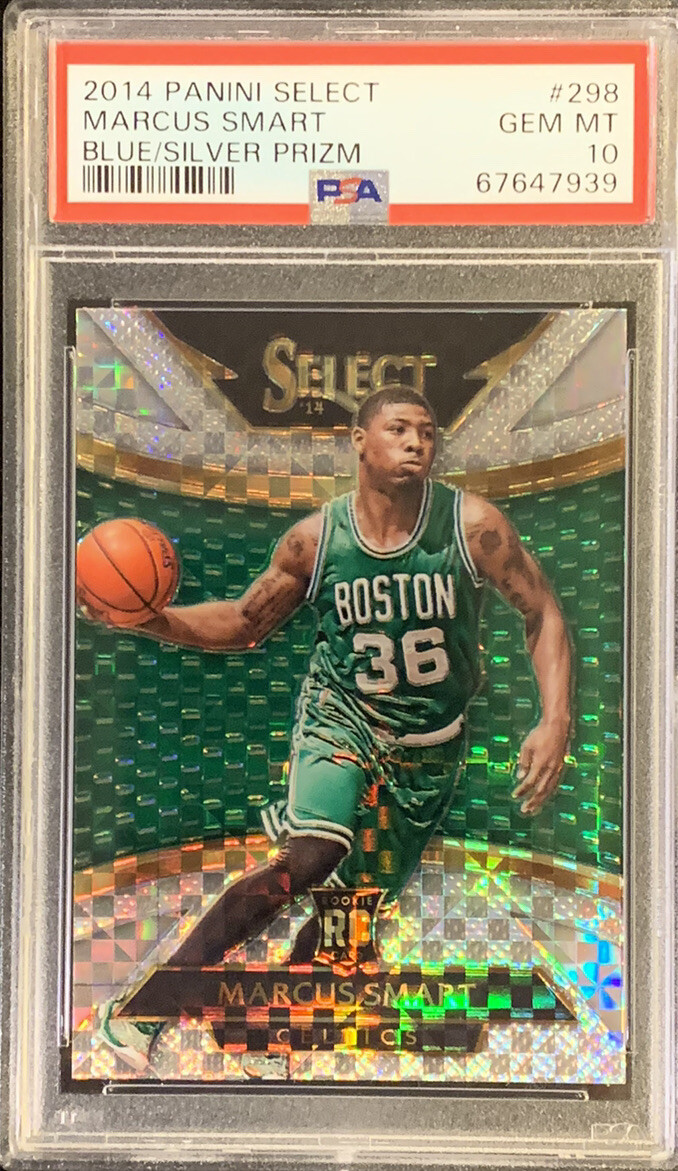 2014 Panini Select MARCUS SMART #298 Rookie Courtside Silver Prizm PSA 10 -Pop 2