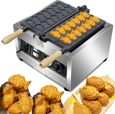 Taiyaki Fish Waffle Maker - 14 Mini Non-Stick Waffle Irons for Fun Treats