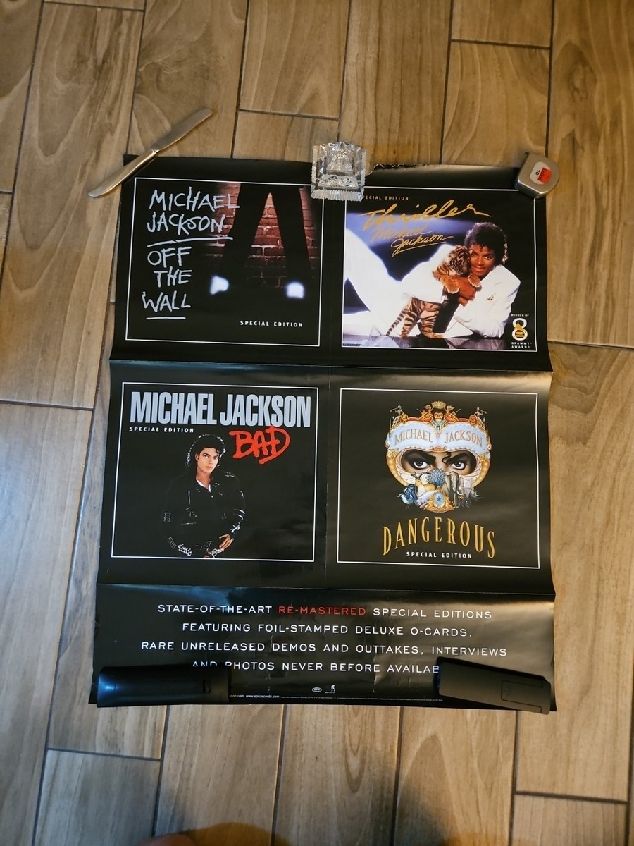 MICHAEL JACKSON 2001 2 sided History promotional poster 24