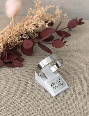 Bague Ancienne En Argent Massif 925 Rhodié - Occasion, Vintage