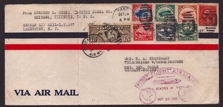 USA 1928 Luftpost Zeppelin LZ 127 Chicago nach Weiershagen