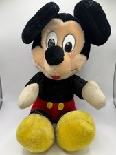 Vintage MICKEY MOUSE Plush Disneyland Walt Disney World Parks 8" Seated Stuffed