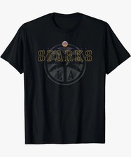 WNBA Official Los Angeles Sparks Black in Black T-Shirt-LG