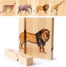 Wooden Puzzles for Toddlers 1-3: Animal Toddler Puzzles for 2-4 Years Old, Monte