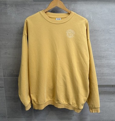 Gymshark OG Legacy Graphic Oversized Sweater Pullover Men s Size Small Yellow