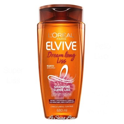 L Oréal Elvive Dream Long Liss Shampoo 680ml Anti-Frizz Keratin Smooth Hair