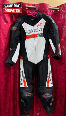 Motorbike Leather Racing Suit Cowhide 1.2-1.3mm CE Level 2 Protection Size (EU48)