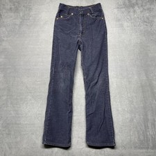 Vintage Levi's Corduroy Pants Kids 14x25 Blue Cotton High Rise Bootcut Leg