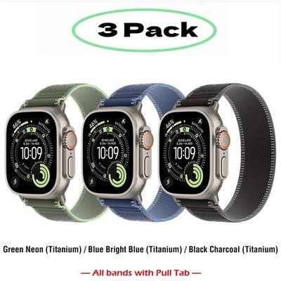 3 PACK Trail Loop for Apple Watch 11 10 9 8 7 Ultra 3 2 44/45/46