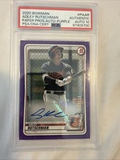2020 Bowman Paper Adley Rutschman Purple Prospect Auto /250 Authentic Auto 10