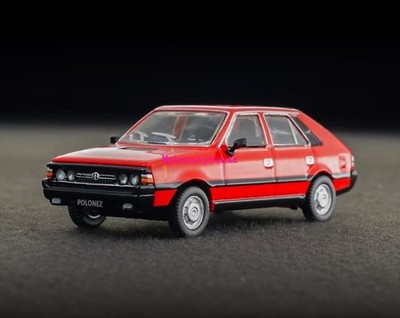 Perka 1:64 Red 1987 FSO POLONEZ MR87 Classic Model Diecast Metal Car 