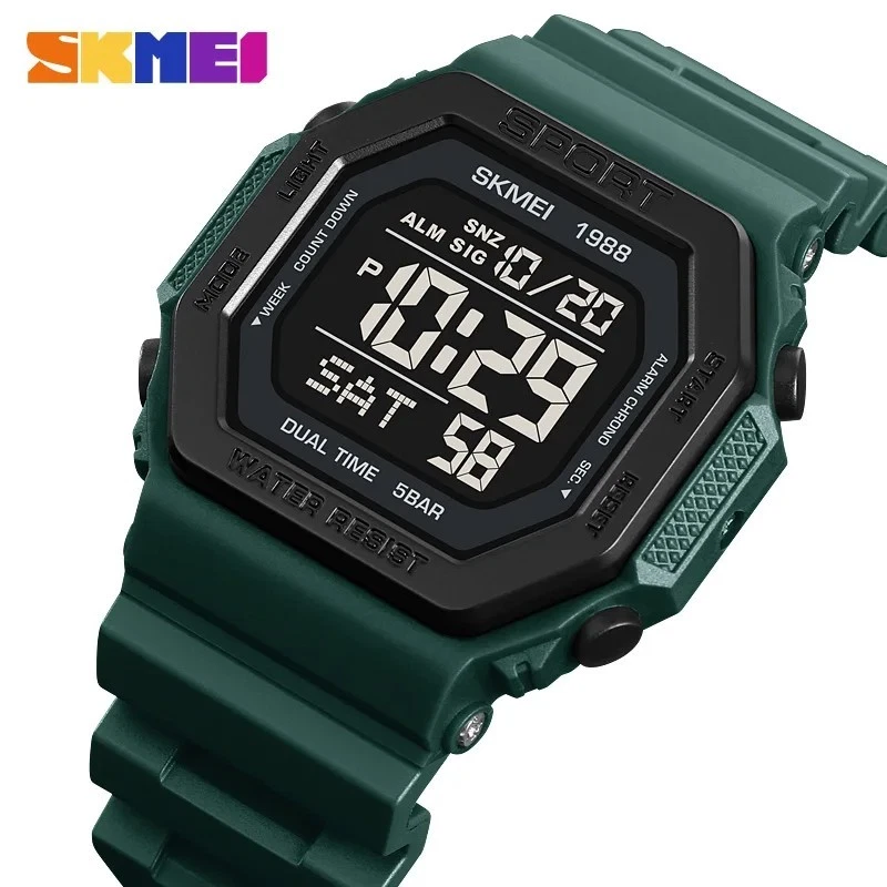 SKMEI Orologio digale sportivo multifunzione Cinturino in