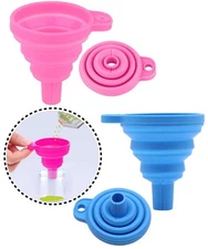 2Pcs Silicone Collapsible Funnels Diamond Painting Beads Transfer Tools