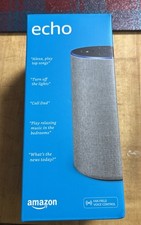Amazon Echo 2nd Generation Smart Speaker with Alexa - Heather Gray Fabric NEW