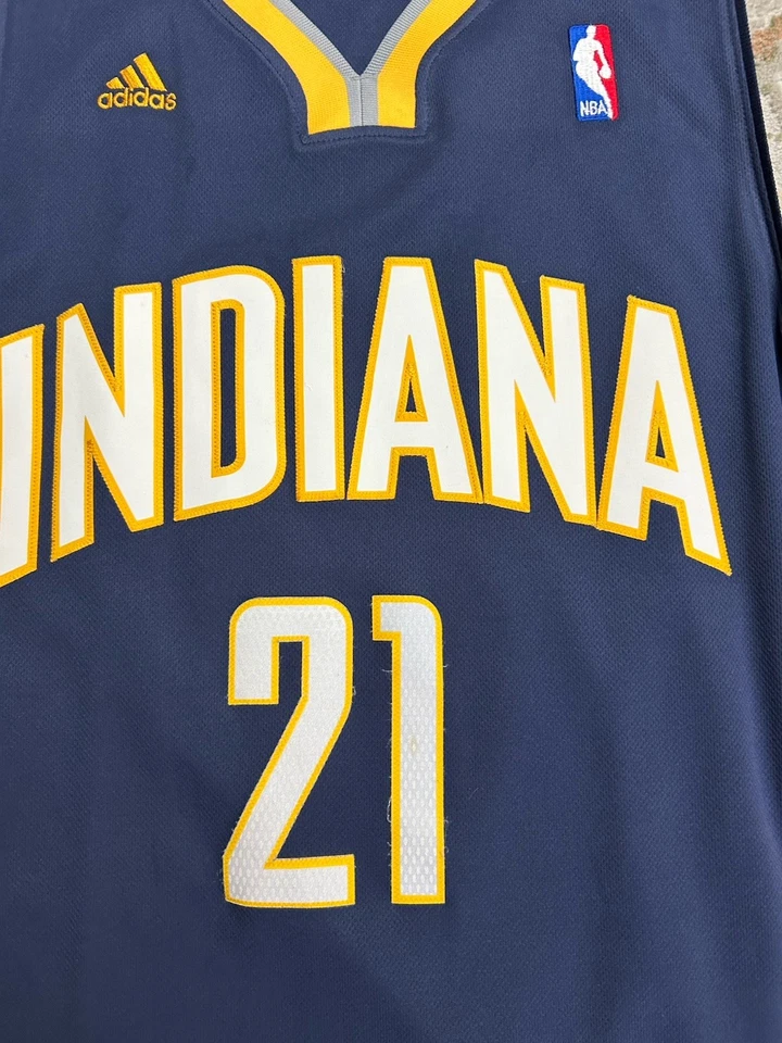 ADIDAS ПОДЛИННЫЙ NBA INDIANA PACERS DAVID WEST #21 ДЖЕРСИ МУЖСКОЙ РАЗМЕР L БОЛЬШОЙ - Изображение 3 из 4