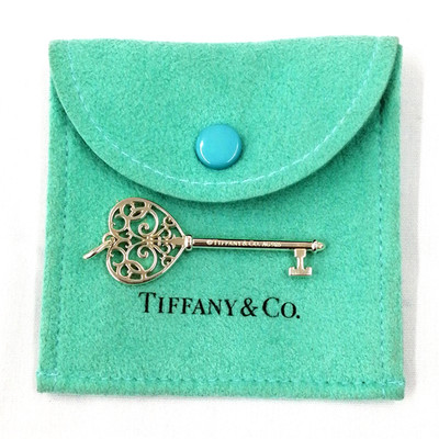 Tiffany & Co. Zauberhaftes Herz Schlüssel Anhänger Charm Sterling Silber 925 mit Etui