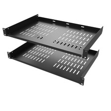 2 Pcs of 1U Universal Rack Shelf, 12" Deep Vented Cantilever Rack Tray for 19...
