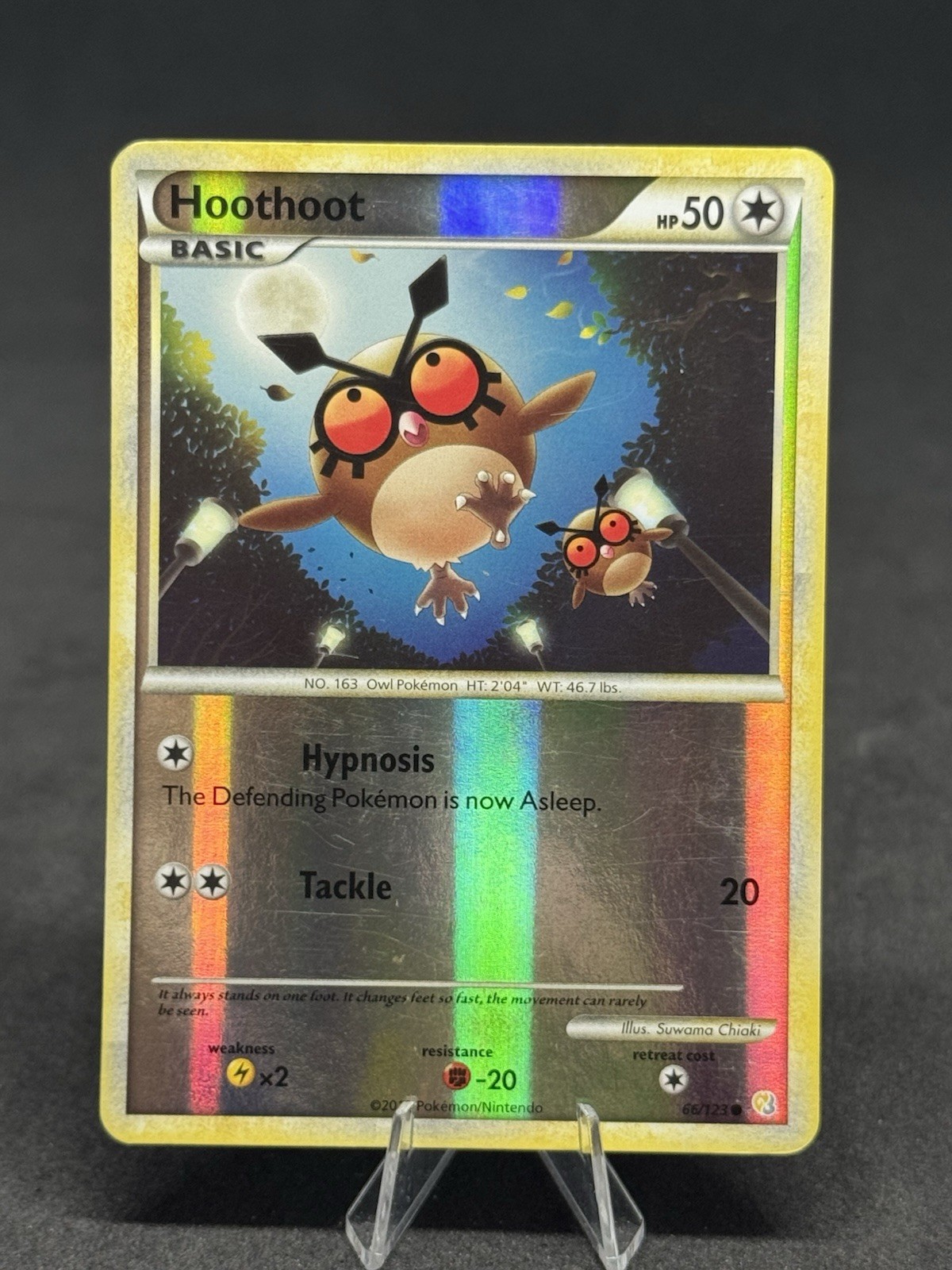 Hoothoot 66/123 Heartgold & Soulsilver Reverse Holo