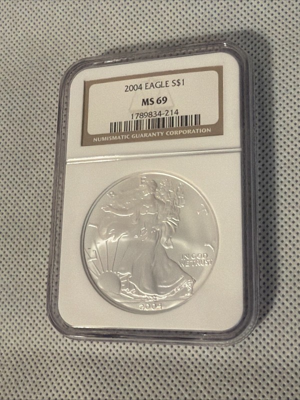 2004 Silver American Eagle MS-69 NGC