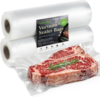 Vacuum Sealer Bags for Food - Seal a Meal Bags Rolls - 8Inx20 Rolls 2 Pack -  Co
