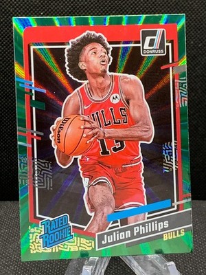 2023-24 Panini Donruss Holo Green Laser Julian Phillips #227 (RC)