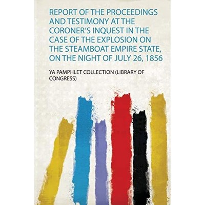 Report of the Proceedings and Testimony at the Coroner' -  NEW Ya Pamphlet Col 2